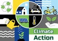 Climate Action Vector Illustration Featuring Global Earth Environment With Sustainable Implementation Pollution Affecting Royalty Free Stock Photo
