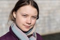 Climate activist Greta Thunberg protesting in Stockholm Royalty Free Stock Photo
