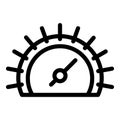 Climate barometer icon, outline style Royalty Free Stock Photo