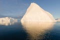 Climate change and global warming. Icebergs from a melting glacier in Greenland. UNESCO world heritage site.