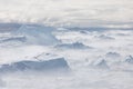 Climate change and global warming. Icebergs from a melting glacier in Greenland. UNESCO