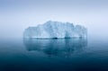 Climate change and global warming. Icebergs from a melting glacier in Greenland. UNESCO world heritage site.