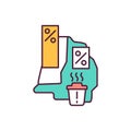 Climate change and justice concept RGB color icon