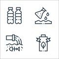 climate change line icons. linear set. quality vector line set such as battery, wastes, pollution
