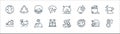 Climate change line icons. linear set. quality vector line set such as temperature, ozone layer, polar bear, dead, trash, medical