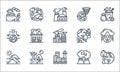 Climate change line icons. linear set. quality vector line set such as global warming, sea level, desert, carbon dioxide, drought