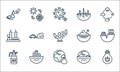 Climate change line icons. linear set. quality vector line set such as light bulb, earth, carbon dioxide, flood, flood, factory, Royalty Free Stock Photo