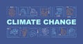 Climate change and nature forces word concepts banner