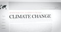 Climate change news international press articles with slow zoom. Global warming