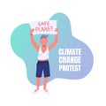 Climate change protest social media post mockup Royalty Free Stock Photo