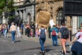 Climate Change protester holding a homemade protest sign at an Extinction Rebellion march Royalty Free Stock Photo