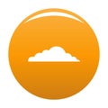 Climate cloud icon vector orange
