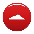 Climate cloud icon vector red