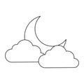 climate cloud with moon