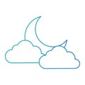 climate cloud with moon