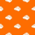 Climate cloud pattern vector orange