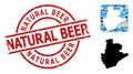 Textured Natural Beer Seal and Stencil Climate Mosaic Map of Barcelona Province Royalty Free Stock Photo