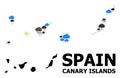 Climate Collage Map of Canary Islands