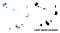 Climate Collage Map of Cape Verde Islands