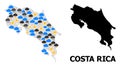 Climate Collage Map of Costa Rica