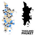 Climate Collage Map of Phuket