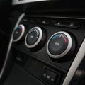 Climate control panel in a modern car. Royalty Free Stock Photo