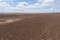 Climate drought, Terrain cracked soil in hot weather Royalty Free Stock Photo