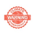 Climate emergency stamp.