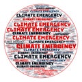 Climate Emergency Text Header Background Illustration