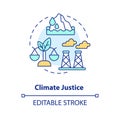 Climate justice concept icon Royalty Free Stock Photo