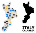 Climate Mosaic Map of Calabria Region