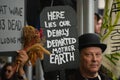 Climate protester in New York City.