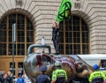 Climate protester in New York City.