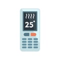 Climate remote control icon flat isolated vector