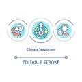 Climate scepticism concept icon Royalty Free Stock Photo