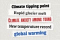 Climate tipping point newspaper headlines