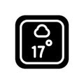 Climate vector glyph flat  icon Royalty Free Stock Photo