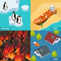 Climate Warming Isometric Design Concept Royalty Free Stock Photo