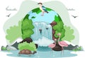 Climate and weather change of planet. Eco friendly, biodiversity, conservation and environmental protection