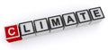 Climate word block Royalty Free Stock Photo