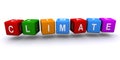Climate word block on white Royalty Free Stock Photo