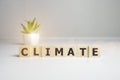 climate word concept - words in wooden blocks Royalty Free Stock Photo