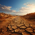 Climates mark Cracked desert land exposes harsh impact of changing environment