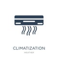 climatization icon in trendy design style. climatization icon isolated on white background. climatization vector icon simple and Royalty Free Stock Photo