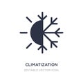 climatization icon on white background. Simple element illustration from Weather concept Royalty Free Stock Photo