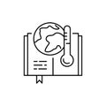 Climatology line icon. Isolated vector element.