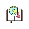 Climatology line icon. Isolated vector element. Royalty Free Stock Photo