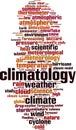 Climatology word cloud Royalty Free Stock Photo