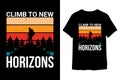 climb to new horizons Vector mountains tshirt design