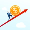 Climb up for better business profit Royalty Free Stock Photo